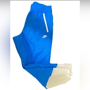 Nike men’s Blue and White Track Pants size l